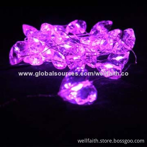 Wedding and Holiday LED Battery String Light with Flashing Attractive Pink Heart